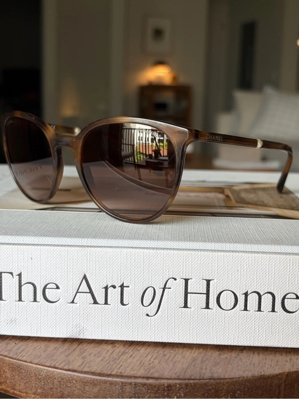 Chanel 5394-H Tortoiseshell Pearl Cat Eye Sunglasses 53mm
